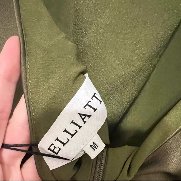 NWT Elliott Camo Asymmetric Satin Cocktail Dress - Picture 4 of 8